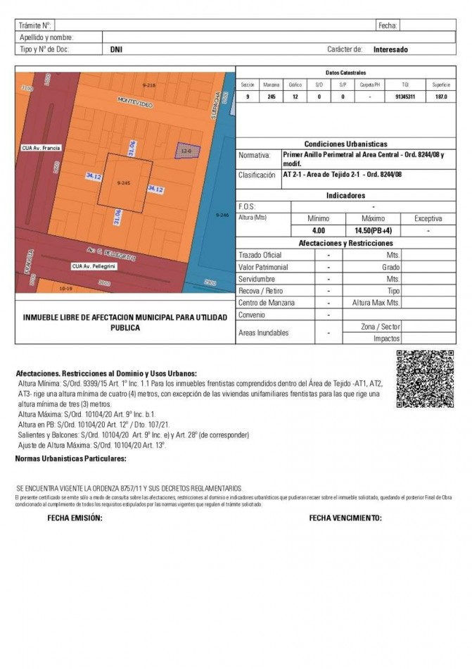 Terreno para Constructora Suipacha 1600